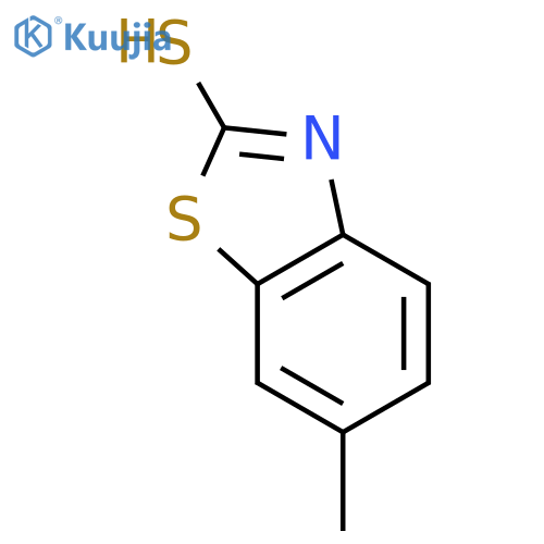 6-Methyl-2-mercaptobenzothiazole structure