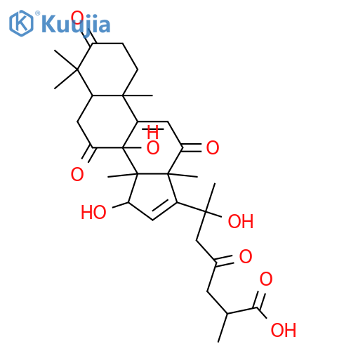 8,15,20-Trihydroxy-3,7,12,23-tetraoxolanosta-9(11),16-dien-26-oic acid; (8β,15β,20S,25S)-form structure