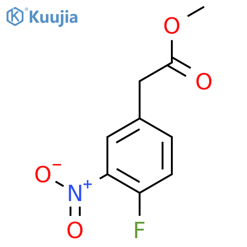 methyl 2-(4-fluoro-3-nitro-phenyl)acetate structure