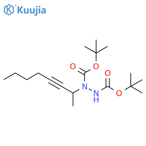1,2-Hydrazinedicarboxylic acid, 1-(1-methyl-2-heptynyl)-,bis(1,1-dimethylethyl) ester structure