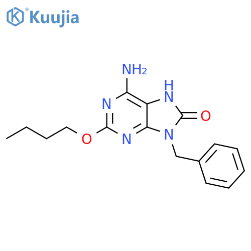 8H-Purin-8-one, 6-amino-2-butoxy-7,9-dihydro-9-(phenylmethyl)- structure