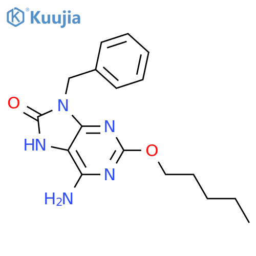 8H-Purin-8-one, 6-amino-7,9-dihydro-2-(pentyloxy)-9-(phenylmethyl)- structure