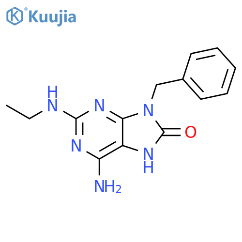 8H-Purin-8-one, 6-amino-2-(ethylamino)-7,9-dihydro-9-(phenylmethyl)- structure