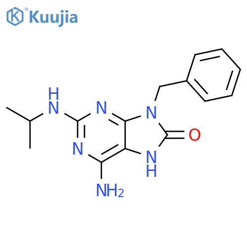 8H-Purin-8-one,6-amino-7,9-dihydro-2-[(1-methylethyl)amino]-9-(phenylmethyl)- structure
