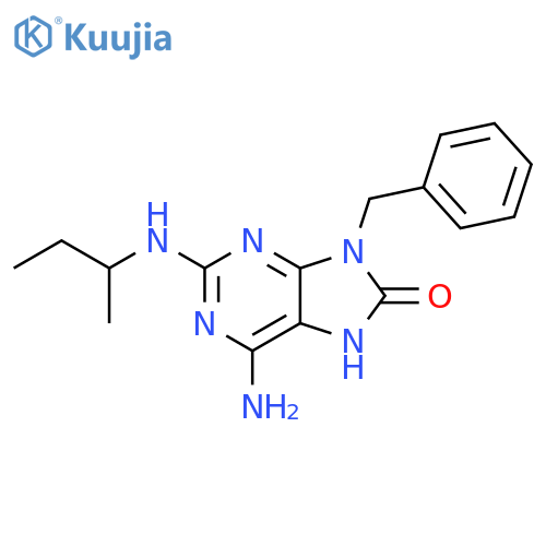 8H-Purin-8-one,6-amino-7,9-dihydro-2-[(1-methylpropyl)amino]-9-(phenylmethyl)- structure