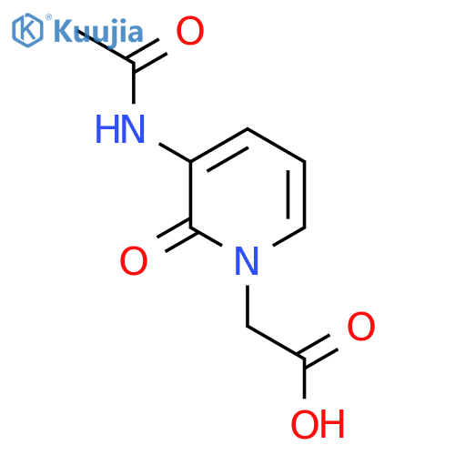 2-(3-acetamido-2-oxo-1,2-dihydropyridin-1-yl)acetic acid structure