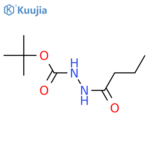 Hydrazinecarboxylicacid, 2-(1-oxobutyl)-, 1,1-dimethylethyl ester (9CI) structure