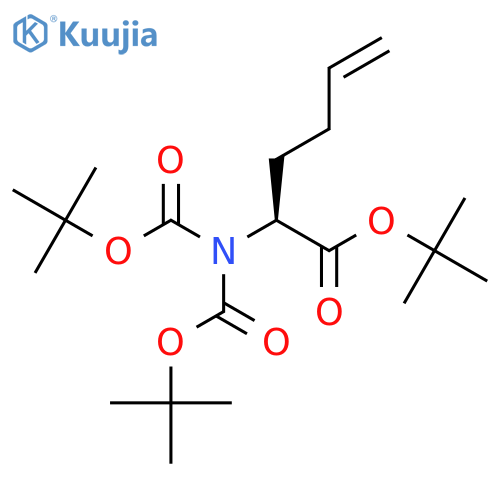 (2S)-Bis(1,1-dimethylethoxy)carbonylamino-5-hexenoic Acid 1,1-Dimethylethyl Ester structure