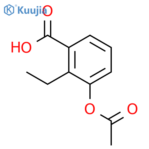 Benzoic acid, 3-(acetyloxy)-2-ethyl- structure