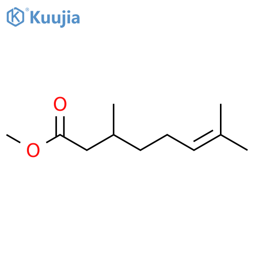 6-Octenoic acid,3,7-dimethyl-, methyl ester structure