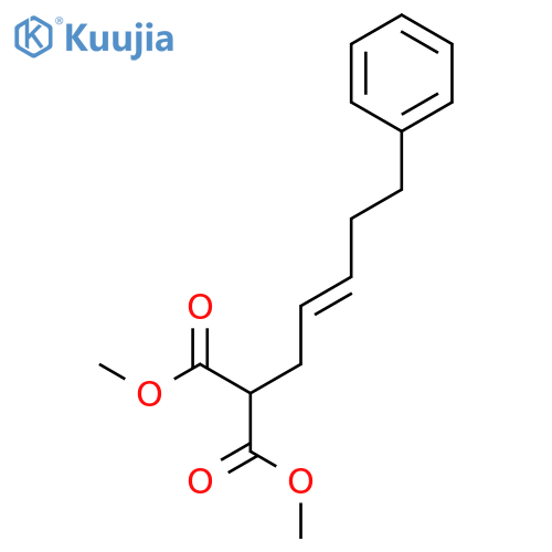 Propanedioic acid, (5-phenyl-2-pentenyl)-, dimethyl ester structure