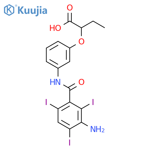 Butanoic acid,2-[3-[(3-amino-2,4,6-triiodobenzoyl)amino]phenoxy]- structure