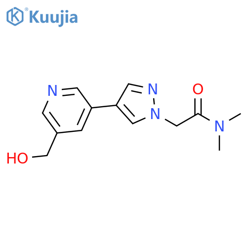 1H-Pyrazole-1-acetamide, 4-[5-(hydroxymethyl)-3-pyridinyl]-N,N-dimethyl- structure