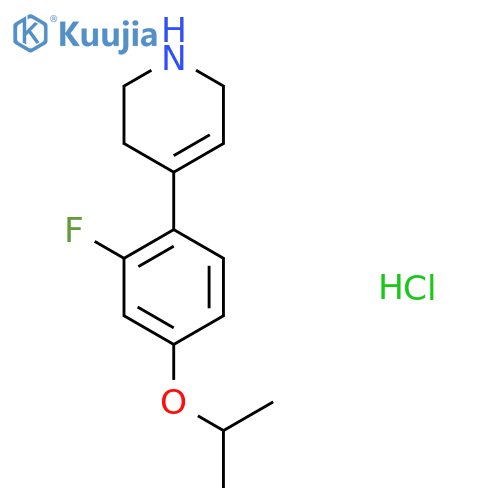 4-(2-Fluoro-4-isopropoxyphenyl)-1,2,3,6-tetrahydropyridine hydrochloride structure