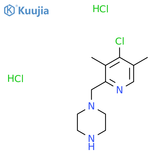 1-[(4-Chloro-3,5-dimethylpyridin-2-yl)methyl]piperazine dihydrochloride structure