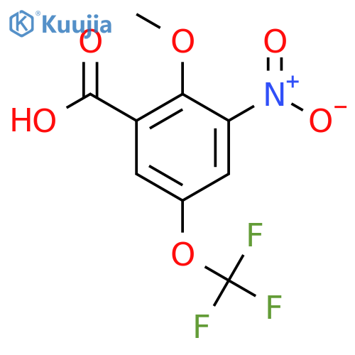 2-Methoxy-3-nitro-5-(trifluoromethoxy)benzoic acid structure