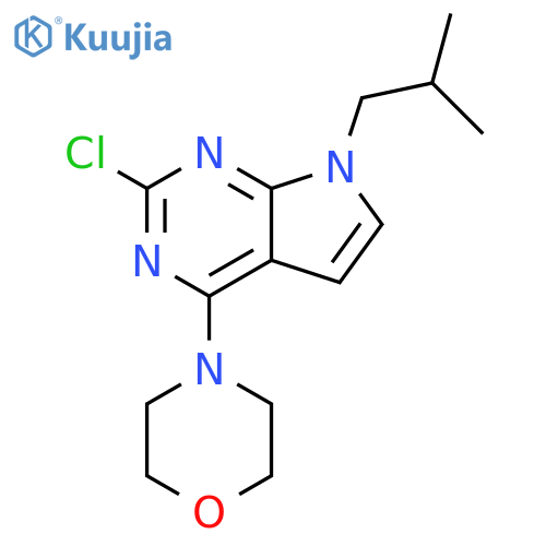 7H-Pyrrolo[2,3-d]pyrimidine, 2-chloro-7-(2-methylpropyl)-4-(4-morpholinyl)- structure