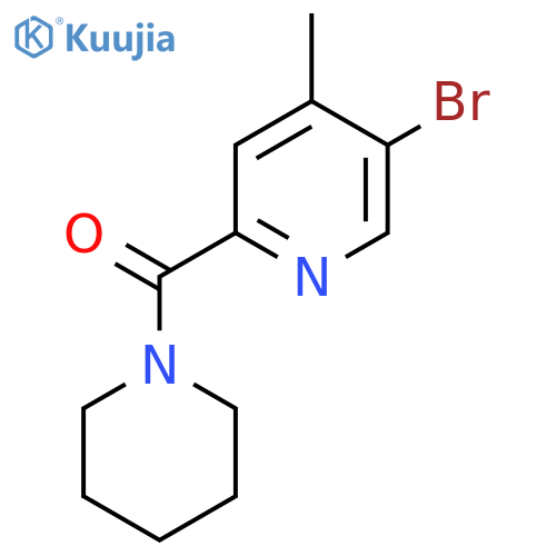 (5-Bromo-4-methylpyridin-2-yl)-piperidin-1-yl-methanone structure