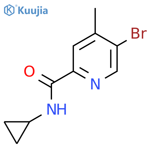 5-Bromo-4-methylpyridine-2-carboxylic acid cyclopropylamide structure