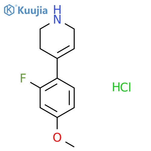 4-(2-Fluoro-4-methoxyphenyl)-1,2,3,6-tetrahydropyridine hydrochloride structure