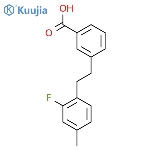 3-[2-(2-Fluoro-4-methylphenyl)-ethyl]-benzoic acid structure