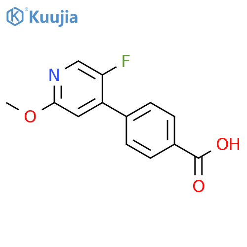 Benzoic acid, 4-(5-fluoro-2-methoxy-4-pyridinyl)- structure