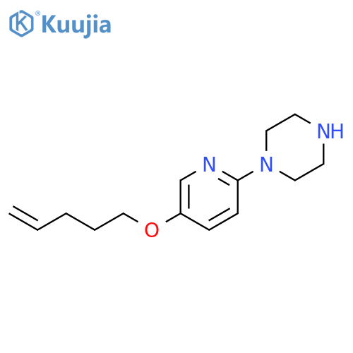 Piperazine, 1-[5-(4-penten-1-yloxy)-2-pyridinyl]- structure