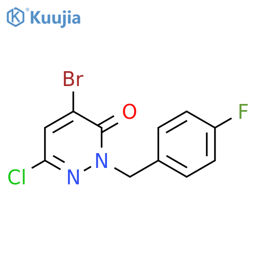 3(2H)-Pyridazinone, 4-bromo-6-chloro-2-[(4-fluorophenyl)methyl]- structure