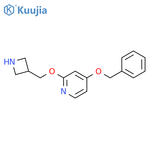 Pyridine, 2-(3-azetidinylmethoxy)-4-(phenylmethoxy)- structure