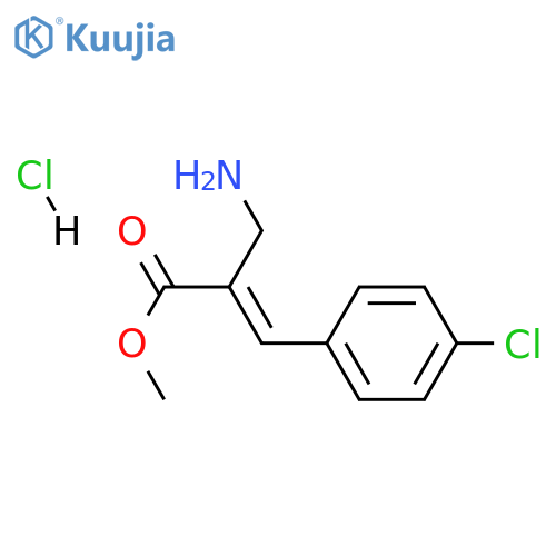 Methyl (2E)-2-(aminomethyl)-3-(4-chlorophenyl)acrylate hydrochloride structure