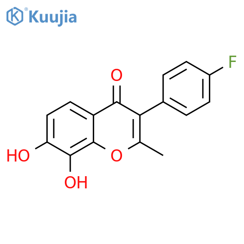 4H-1-Benzopyran-4-one, 3-(4-fluorophenyl)-7,8-dihydroxy-2-methyl- structure