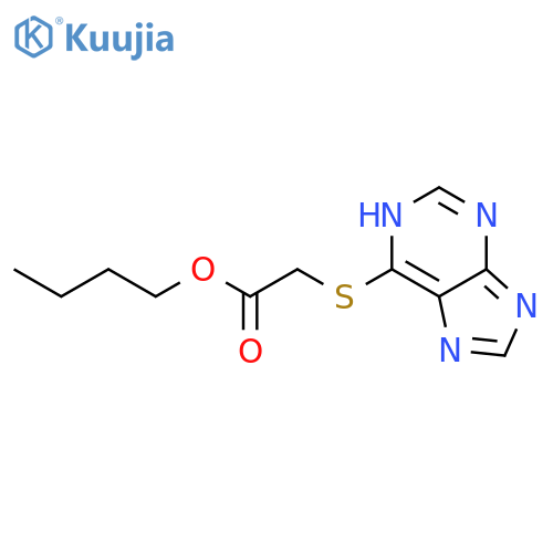 Acetic acid, (1H-purin-6-ylthio)-, butyl ester structure