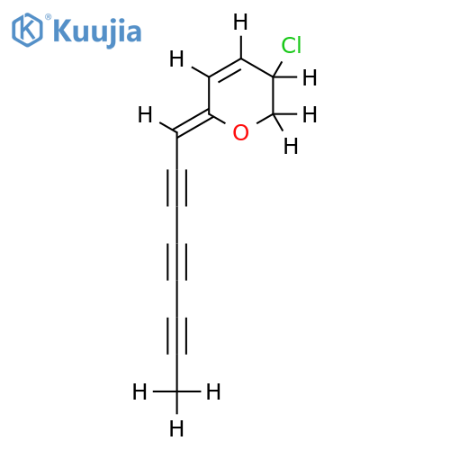 (E)-5-Chloro-5, 6-dihydro-2-(2, 4, 6-octatriynylidene)-2H-pyran, 9CI structure