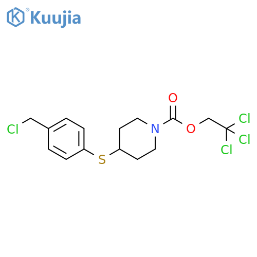 1-Piperidinecarboxylic acid, 4-[[4-(chloromethyl)phenyl]thio]-,2,2,2-trichloroethyl ester structure
