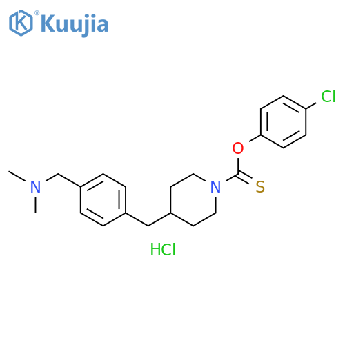 1-Piperidinecarbothioic acid, 4-[[4-[(dimethylamino)methyl]phenyl]methyl]-, O-(4-chlorophenyl) ester, hydrochloride (1:1) structure