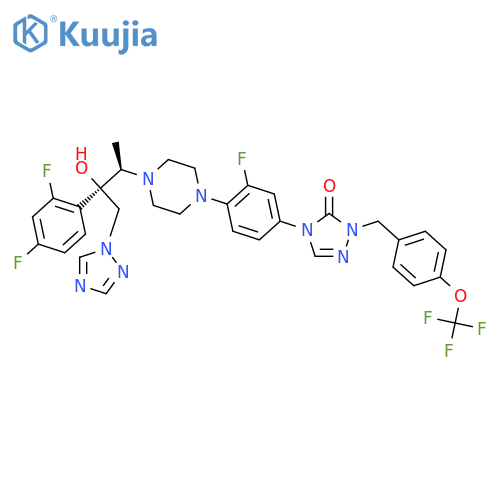 3H-1,2,4-Triazol-3-one,4-[4-[4-[(1R,2R)-2-(2,4-difluorophenyl)-2-hydroxy-1-methyl-3-(1H-1,2,4-triazol-1-yl)propyl]-1-piperazinyl]-3-fluorophenyl]-2,4-dihydro-2-[[4-(trifluoromethoxy)phenyl]methyl]- structure