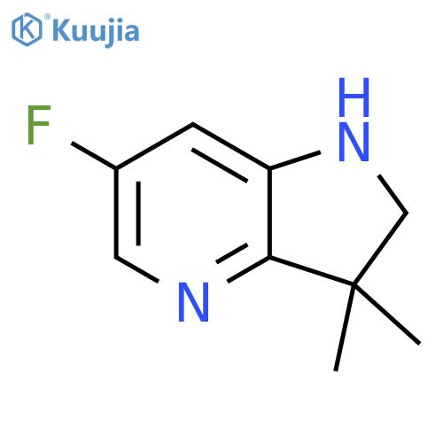 6-fluoro-3,3-dimethyl-1,2-dihydropyrrolo[3,2-b]pyridine structure
