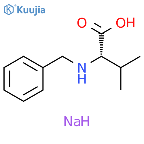 L-Valine, N-(phenylmethyl)-, monosodium salt (9CI) structure