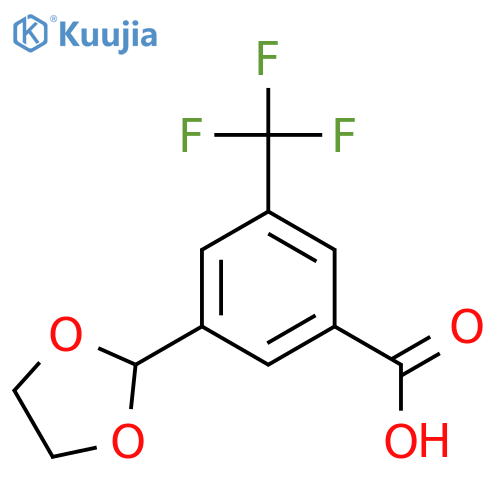 3-(1,3-Dioxolan-2-yl)-5-(trifluoromethyl)-benzoic acid structure