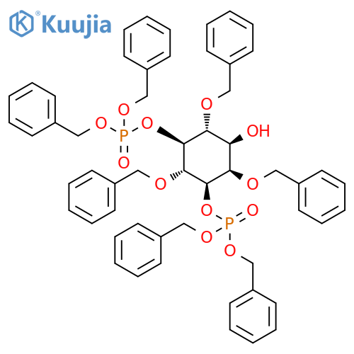 D-myo-Inositol,2,4,6-tris-O-(phenylmethyl)-, 3,5-bis[bis(phenylmethyl) phosphate] (9CI) structure