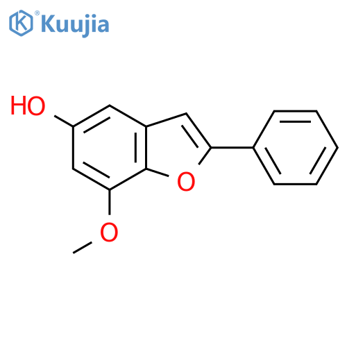 5-Benzofuranol, 7-methoxy-2-phenyl- structure