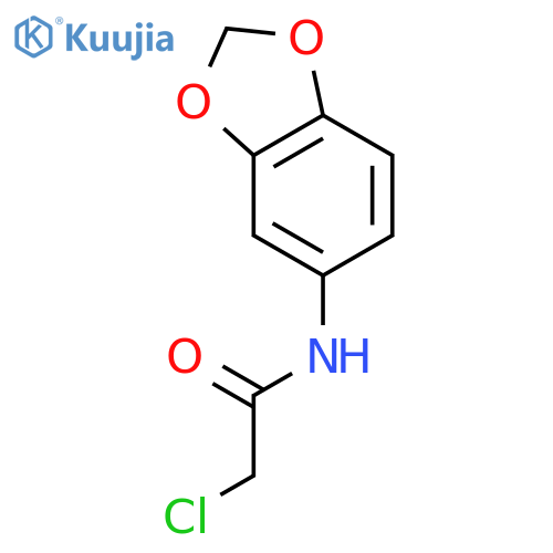 N-(2H-1,3-benzodioxol-5-yl)-2-chloroacetamide structure