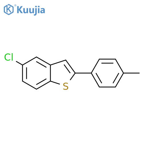 Benzo[b]thiophene, 5-chloro-2-(4-methylphenyl)- structure