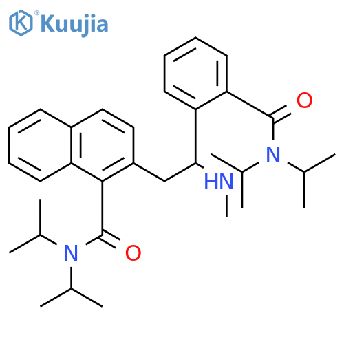 1-Naphthalenecarboxamide, 2-[2-[2-[[bis(1-methylethyl)amino]carbonyl]phenyl]-2-(methylamino)ethyl]-N,N-bis(1-methylethyl)- structure