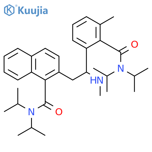 1-Naphthalenecarboxamide, 2-[2-[2-[[bis(1-methylethyl)amino]carbonyl]-3-methylphenyl]-2-(methylamino)ethyl]-N,N-bis(1-methylethyl)- structure