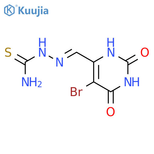 Hydrazinecarbothioamide,2-[(5-bromo-1,2,3,6-tetrahydro-2,6-dioxo-4-pyrimidinyl)methylene]- structure