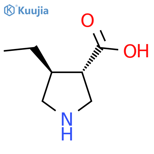 rac-(3R,4R)-4-ethylpyrrolidine-3-carboxylic acid structure