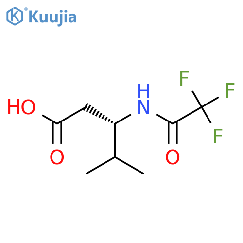 (3S)-4-methyl-3-(trifluoroacetamido)pentanoic acid structure