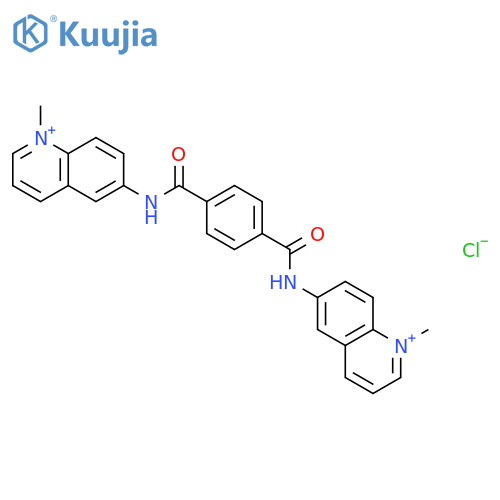 Quinolinium,6,6'-(terephthaloyldiimino)bis[1-methyl-, dichloride (8CI) structure