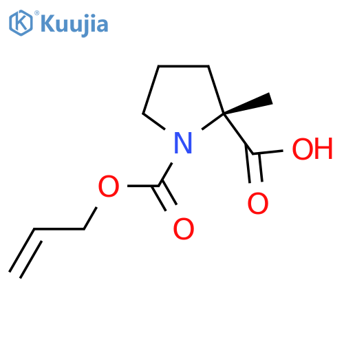(2R)-2-methyl-1-[(prop-2-en-1-yloxy)carbonyl]pyrrolidine-2-carboxylic acid structure